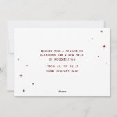 Moderne Retro Vrolijk Kerstfeest Bedrijfsnaam | Re Feestdagenkaart (Achterkant)