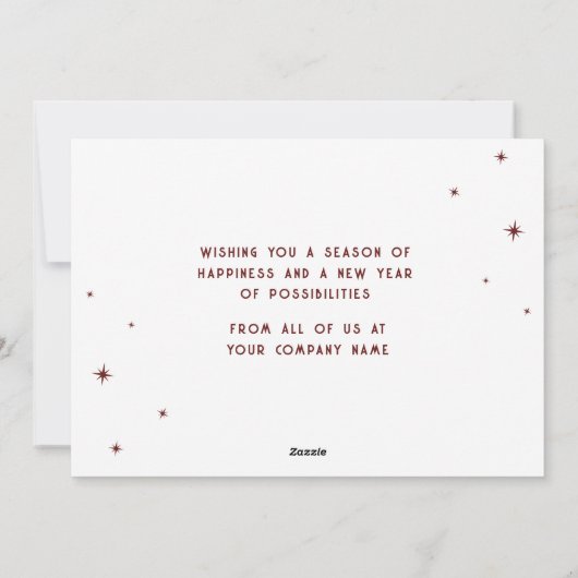 Moderne Retro Vrolijk Kerstfeest Zakelijke Logo |  Feestdagenkaart (Achterkant)