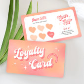 Moderne Retro Vrouwelijke Roze Perzik Beauty Salon Klantenkaartje