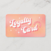 Moderne Retro Vrouwelijke Roze Perzik Beauty Salon Klantenkaartje (Voorkant)