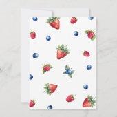 Moderne Retro Waterverf Berry Sweet Baby shower Kaart (Achterkant)