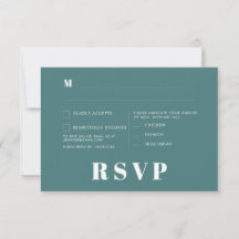Moderne Retro Witte Moderne RSVP Kaart