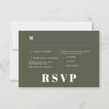 Moderne Retro Witte Moderne RSVP Kaart