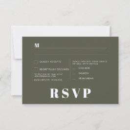 Moderne Retro Witte Moderne RSVP Kaart