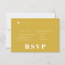 Moderne Retro Witte Moderne RSVP Kaart