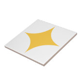 Moderne Retro Yellow Starburst midden eeuw Tegeltje (Zijkant)