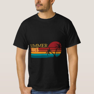 Moderne Retro Zomer Vibes Blouse T-shirt