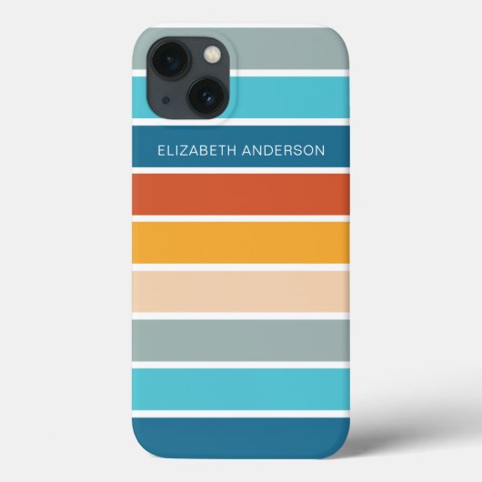 Moderne Retro Zonsondergang Strepen Persoonlijk Case-Mate iPhone Case (Achterkant)