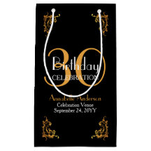 Moderne  Retro Zwart Goud 30e Verjaardag