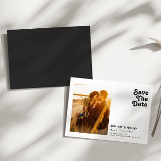 Moderne retroflectie horizontaal sparen de Datum Magnetische Uitnodiging