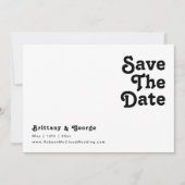 Moderne retroflectie horizontaal sparen de Datum Save The Date (Voorkant)