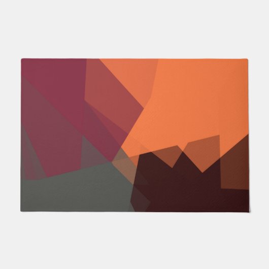 Moderne retrokleuren geometrisch #15 deurmat (Voorkant)