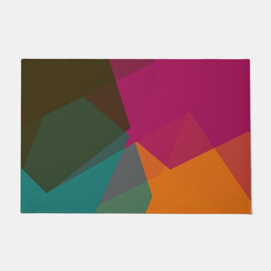 Moderne retrokleuren geometrisch #18 deurmat (Voorkant)