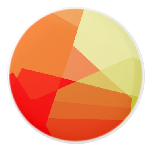 Moderne retrokleuren geometrisch #23 keramische knop (Voorkant)