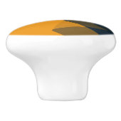 Moderne retrokleuren geometrisch #29 keramische knop (Zijkant)