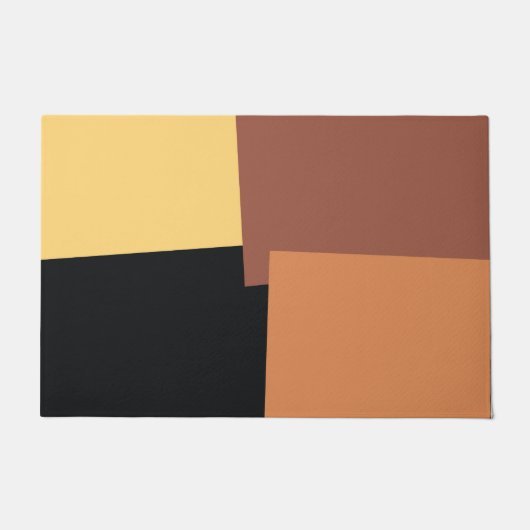 Moderne retrokleuren geometrisch #35 deurmat (Voorkant)