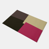 Moderne retrokleuren geometrisch #39 deurmat (Schuin)