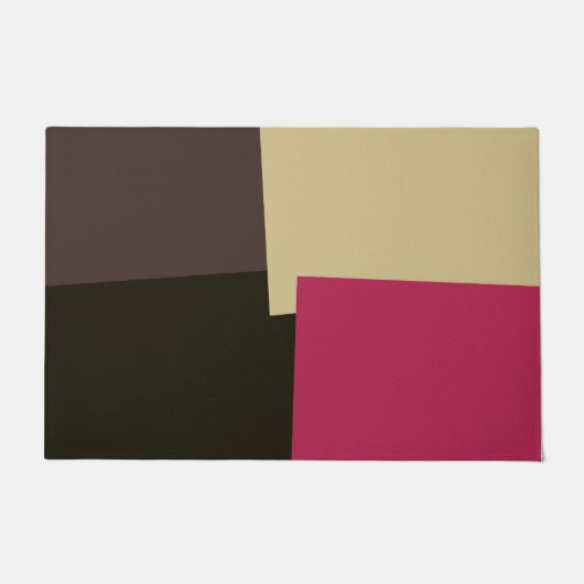 Moderne retrokleuren geometrisch #39 deurmat (Voorkant)