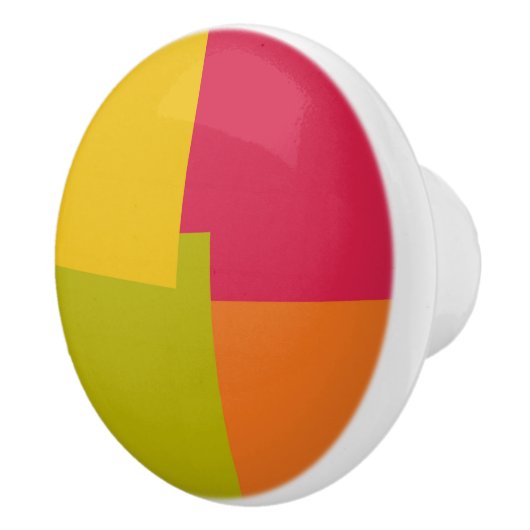 Moderne retrokleuren geometrische #2 keramische knop (Rechts)