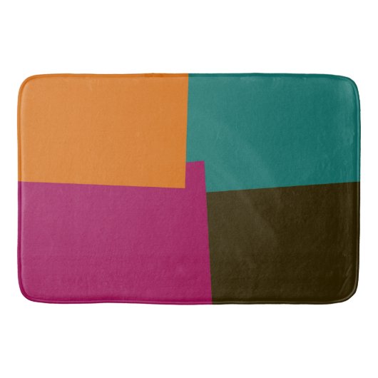 Moderne retrokleuren geometrische #8 badmat (Voorkant)