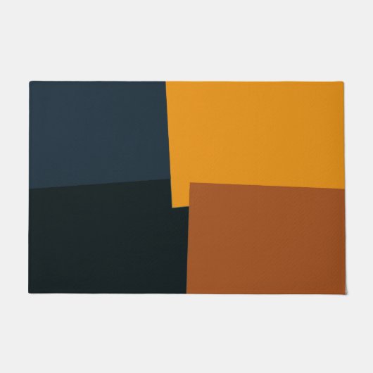 Moderne retrokleuren geometrische #9 deurmat (Voorkant)