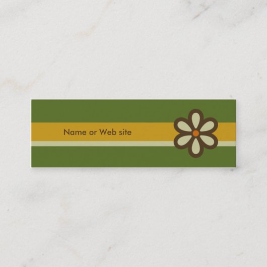 Moderne Retroprofielkaart - Sociale netwerkkaart Mini Visitekaartje (Voorkant)