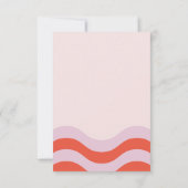 Moderne retroroze en Oranje typografie-bruiloft RS RSVP Kaartje (Achterkant)