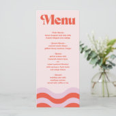 Moderne retroroze en Oranje typografie die me bind Menu (Staand voorkant)