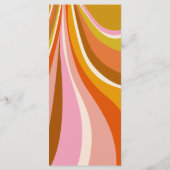 Moderne retroroze en Oranje typografie Menu (Achterkant)