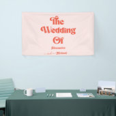 Moderne retroroze en Oranje typografie Spandoek (Beurs)