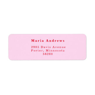 Moderne Return Address Label