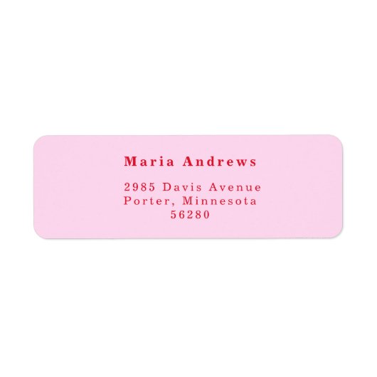 Moderne Return Address Label (Voorkant)