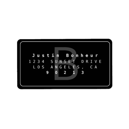 Moderne Return Address Label (Voorkant)