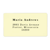Moderne Return Address Label (Voorkant)
