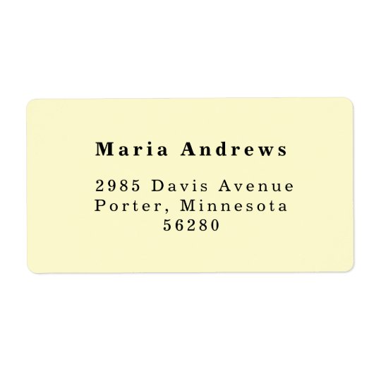 Moderne Return Address Label (Voorkant)