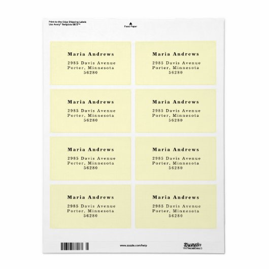 Moderne Return Address Label (Full Sheet)