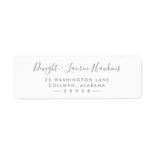 Moderne Return Address Label (Voorkant)
