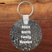 Moderne reünie over zwarte en witte familie sleutelhanger (Voorkant)