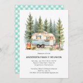 Moderne Reünie Rustiek Bos Eenvoudige uitnodiging (Voorkant / Achterkant)