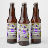 Moderne reunion Paint Splatter Event Bier Etiket (Flessen)