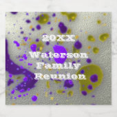 Moderne reunion Paint Splatter Event Bier Etiket (Enkel label)