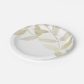 Moderne reuzengouden bladeren botanisch huwelijk papieren bordje (Gekanteld)
