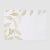 Moderne reuzengouden bladeren botanisch huwelijk tissuepapier (Voorkant)