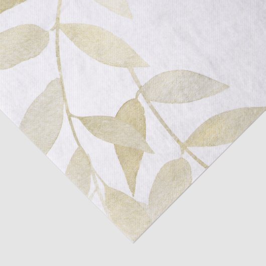 Moderne reuzengouden bladeren botanisch huwelijk tissuepapier (Detail)