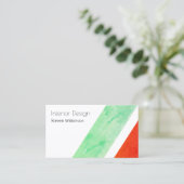 Moderne reuzenstreep diagonaal visitekaartje (Staand voorkant)