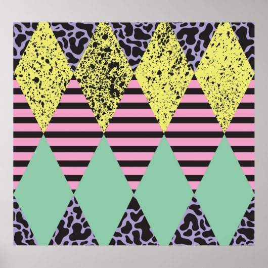 Moderne Rhombus: Abstracte naadloze stijl. Poster (Voorkant)