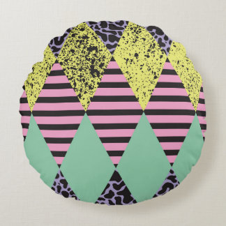 Moderne Rhombus: Abstracte naadloze stijl. Rond Kussen