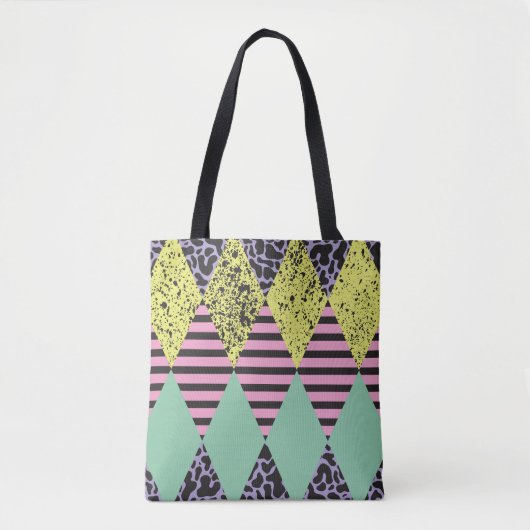 Moderne Rhombus: Abstracte naadloze stijl. Tote Bag (Voorkant)