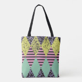 Moderne Rhombus: Abstracte naadloze stijl. Tote Bag (Achterkant)