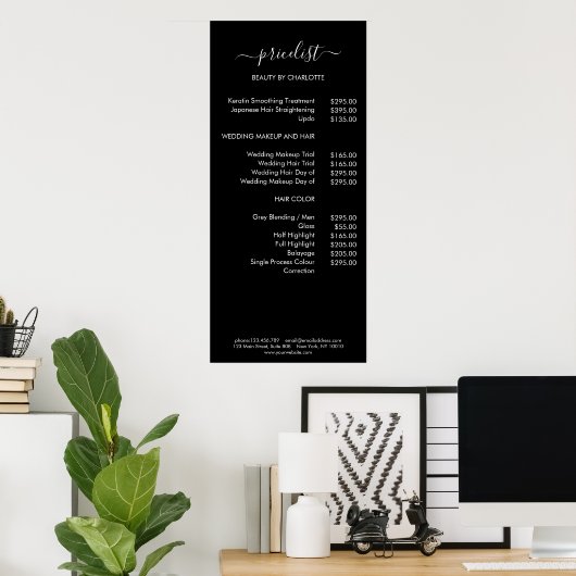 Moderne ricelist poster (Thuiskantoor)